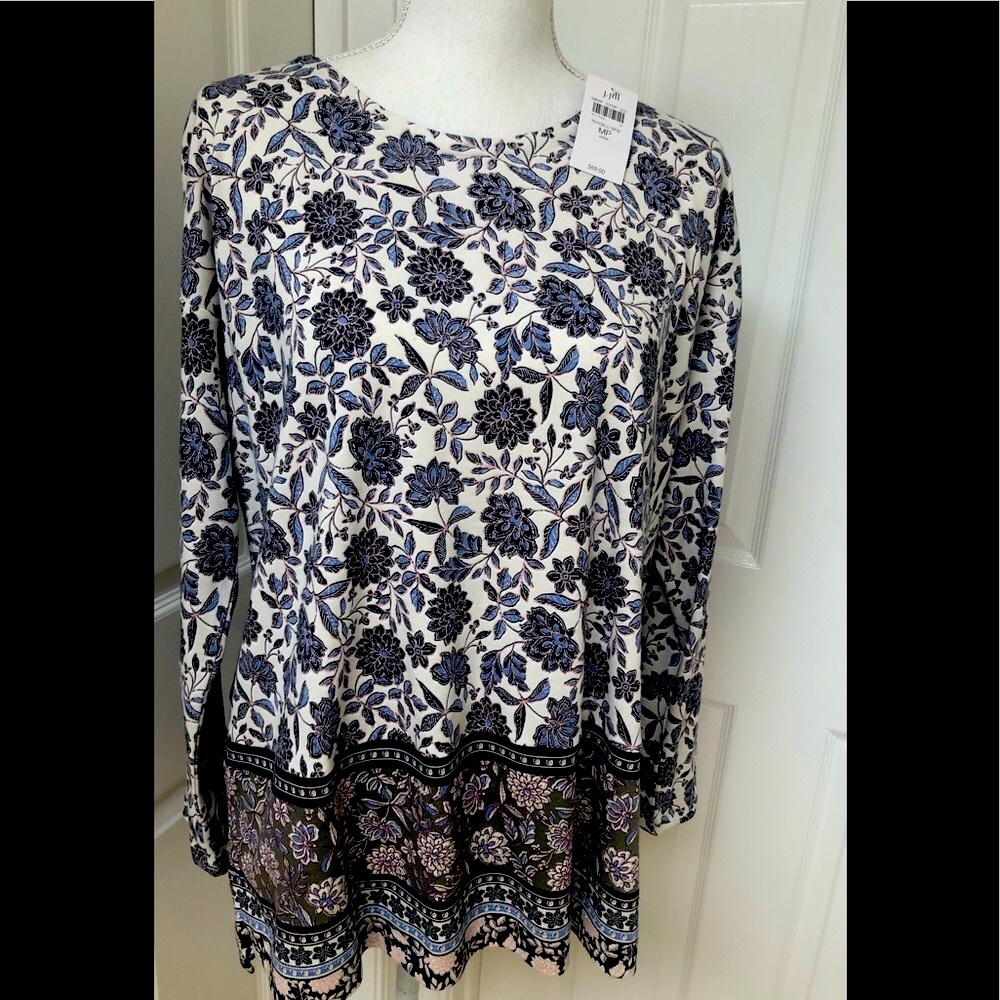 NWT - J Jill Paisley Print Long Sleeve New Top.